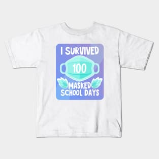 100 Masked School Days Kids T-Shirt